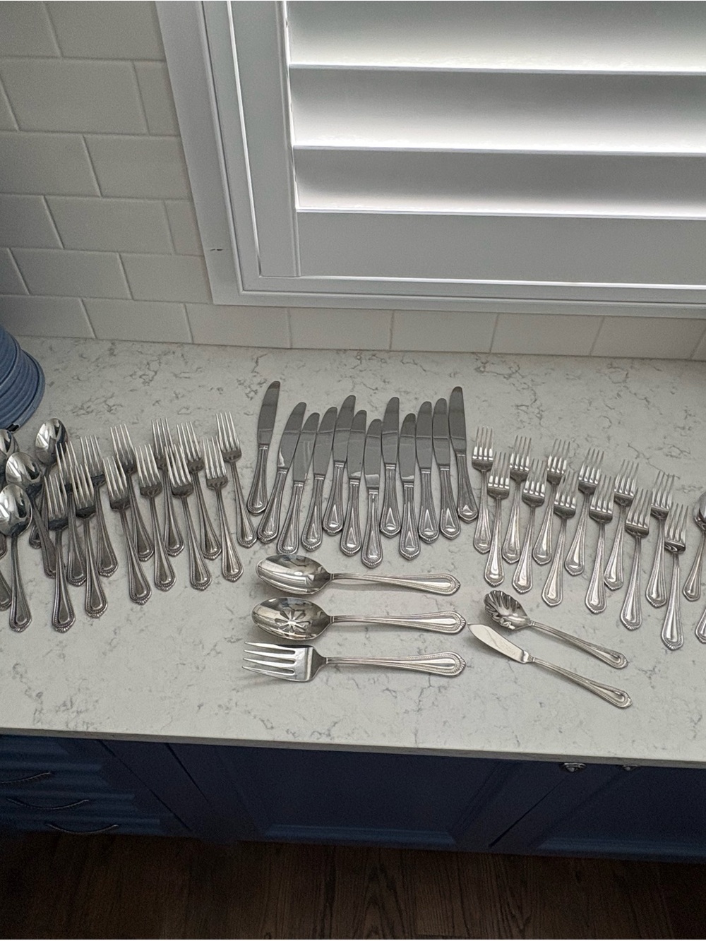 Wallace Chatham classic Stainless Steel 18/10 Flatware service for 12 -65 pieces
